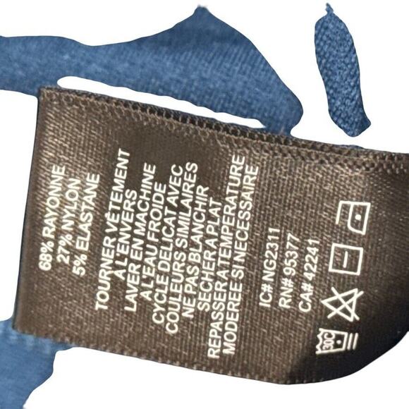 Sanctuary Lana Flare Ponte Knit Pants Blue Jewel NWT Stretch Pull On sz Large - Picture 14 of 16